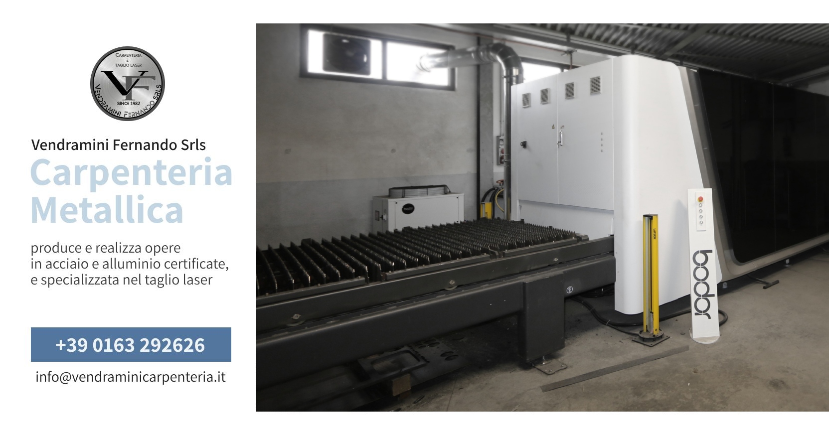 Contattaci per lavorazioni di carpenteria metallica o taglio laser a Valenza di Vendramini Srls